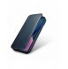 iCarer CE Oil Wax Premium Leather Folio Case Läderfodral iPhone 14 Pro Max Magnetic Flip MagSafe Blue (AKI14220708-BU)