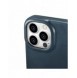 iCarer CE Oil Wax Premium Leather Folio Case Läderfodral iPhone 14 Pro Max Magnetic Flip MagSafe Blue (AKI14220708-BU)