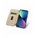 iCarer CE Oil Wax Premium Leather Folio Case Läderfodral iPhone 14 Pro Max Magnetic Flip MagSafe Blue (AKI14220708-BU)