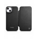 iCarer CE Premium Leather Folio Fodral iPhone 14 Plus Magnetic Flip Leather Folio Fodral MagSafe svart (WMI14220715-BK)