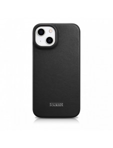 iCarer CE Premium Leather Folio Fodral iPhone 14 Plus Magnetic Flip Leather Folio Fodral MagSafe svart (WMI14220715-BK)