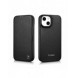 iCarer CE Premium Leather Folio Fodral iPhone 14 Plus Magnetic Flip Leather Folio Fodral MagSafe svart (WMI14220715-BK)