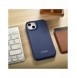 iCarer CE Premium Leather Folio Case iPhone 14 Plus Magnetic Flip Leather Folio Case MagSafe Blue (WMI14220715-BU)