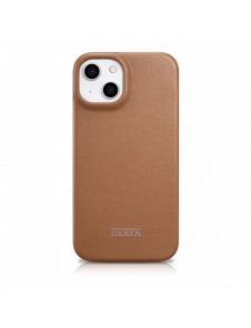 iCarer CE Premium Leather Folio Case iPhone 14 Plus Magnetic Flip Leather Folio Case MagSafe Brown (WMI14220715-BN)