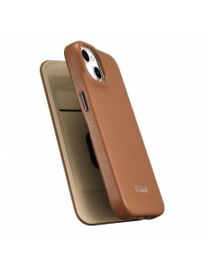 iCarer CE Premium Leather Folio Case iPhone 14 Plus Magnetic Flip Leather Folio Case MagSafe Brown (WMI14220715-BN)