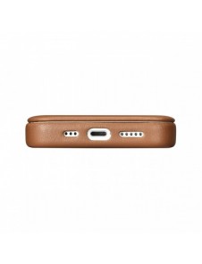 iCarer CE Premium Leather Folio Case iPhone 14 Plus Magnetic Flip Leather Folio Case MagSafe Brown (WMI14220715-BN)