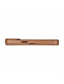 iCarer CE Premium Leather Folio Case iPhone 14 Plus Magnetic Flip Leather Folio Case MagSafe Brown (WMI14220715-BN)