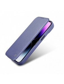 iCarer CE Premium Leather Folio Case iPhone 14 Plus Magnetic Flip Leather Folio Case MagSafe Light Purple (WMI14220715-LP)
