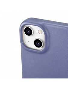 iCarer CE Premium Leather Folio Case iPhone 14 Plus Magnetic Flip Leather Folio Case MagSafe Light Purple (WMI14220715-LP)