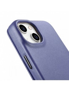 iCarer CE Premium Leather Folio Case iPhone 14 Plus Magnetic Flip Leather Folio Case MagSafe Light Purple (WMI14220715-LP)