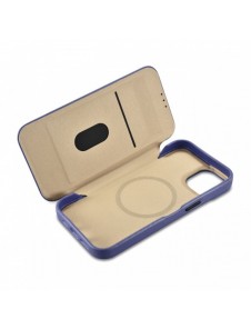 iCarer CE Premium Leather Folio Case iPhone 14 Plus Magnetic Flip Leather Folio Case MagSafe Light Purple (WMI14220715-LP)