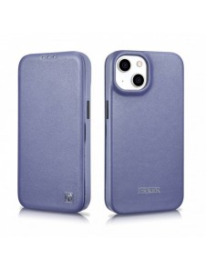 iCarer CE Premium Leather Folio Case iPhone 14 Plus Magnetic Flip Leather Folio Case MagSafe Light Purple (WMI14220715-LP)