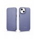 iCarer CE Premium Leather Folio Case iPhone 14 Plus Magnetic Flip Leather Folio Case MagSafe Light Purple (WMI14220715-LP)