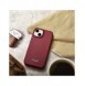 iCarer CE Premium Leather Folio Fodral iPhone 14 Plus Magnetic Flip Leather Folio Fodral MagSafe Röd (WMI14220715-RD)