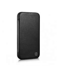 iCarer CE Premium Leather Folio Fodral iPhone 14 Pro Magnetic Flip Leather Folio Fodral MagSafe svart (WMI14220714-BK)