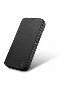 iCarer CE Premium Leather Folio Fodral iPhone 14 Pro Magnetic Flip Leather Folio Fodral MagSafe svart (WMI14220714-BK)