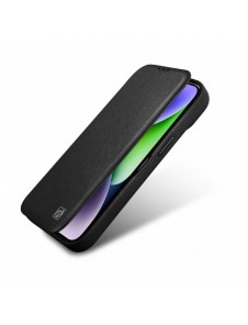 iCarer CE Premium Leather Folio Fodral iPhone 14 Pro Magnetic Flip Leather Folio Fodral MagSafe svart (WMI14220714-BK)