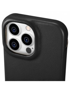 iCarer CE Premium Leather Folio Fodral iPhone 14 Pro Magnetic Flip Leather Folio Fodral MagSafe svart (WMI14220714-BK)