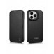 iCarer CE Premium Leather Folio Fodral iPhone 14 Pro Magnetic Flip Leather Folio Fodral MagSafe svart (WMI14220714-BK)