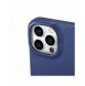 iCarer CE Premium Leather Folio Case iPhone 14 Pro Magnetic Flip Leather Folio Case MagSafe Blue (WMI14220714-BU)