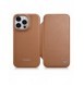 iCarer CE Premium Leather Folio Fodral iPhone 14 Pro Magnetic Flip Leather Folio Fodral MagSafe brun (WMI14220714-BN)