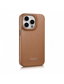 iCarer CE Premium Leather Folio Fodral iPhone 14 Pro Magnetic Flip Leather Folio Fodral MagSafe brun (WMI14220714-BN)