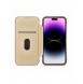 iCarer CE Premium Leather Folio Fodral iPhone 14 Pro Magnetic Flip Leather Folio Fodral MagSafe brun (WMI14220714-BN)