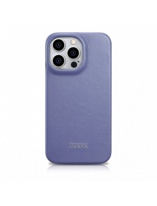 iCarer CE Premium Läder Foliofodral iPhone 14 Pro Magnetic Flip Läder Foliofodral MagSafe Ljuslila (WMI14220714-LP)