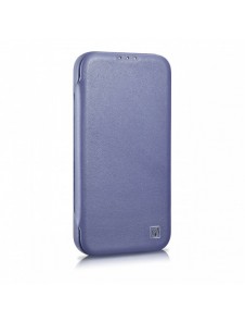 iCarer CE Premium Läder Foliofodral iPhone 14 Pro Magnetic Flip Läder Foliofodral MagSafe Ljuslila (WMI14220714-LP)