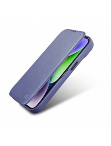 iCarer CE Premium Läder Foliofodral iPhone 14 Pro Magnetic Flip Läder Foliofodral MagSafe Ljuslila (WMI14220714-LP)