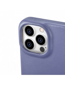 iCarer CE Premium Läder Foliofodral iPhone 14 Pro Magnetic Flip Läder Foliofodral MagSafe Ljuslila (WMI14220714-LP)
