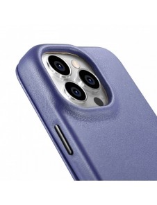 iCarer CE Premium Läder Foliofodral iPhone 14 Pro Magnetic Flip Läder Foliofodral MagSafe Ljuslila (WMI14220714-LP)