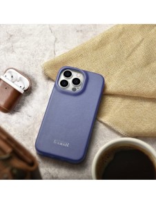 iCarer CE Premium Läder Foliofodral iPhone 14 Pro Magnetic Flip Läder Foliofodral MagSafe Ljuslila (WMI14220714-LP)