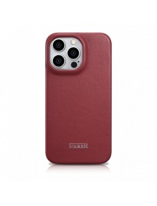 iCarer CE Premium Leather Folio Case iPhone 14 Pro Max Magnetic Flip Cover MagSafe Röd (WMI14220716-RD)