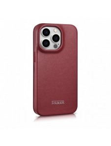 iCarer CE Premium Leather Folio Case iPhone 14 Pro Max Magnetic Flip Cover MagSafe Röd (WMI14220716-RD)