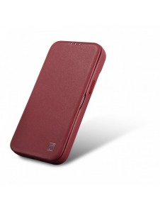 iCarer CE Premium Leather Folio Case iPhone 14 Pro Max Magnetic Flip Cover MagSafe Röd (WMI14220716-RD)