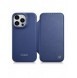 iCarer CE Premium Leather Folio Case iPhone 14 Pro Max Magnetic Flip Leather Folio Case MagSafe Blue (WMI14220716-BU)