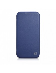 iCarer CE Premium Leather Folio Case iPhone 14 Pro Max Magnetic Flip Leather Folio Case MagSafe Blue (WMI14220716-BU)