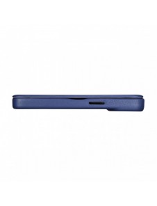 iCarer CE Premium Leather Folio Case iPhone 14 Pro Max Magnetic Flip Leather Folio Case MagSafe Blue (WMI14220716-BU)