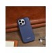 iCarer CE Premium Leather Folio Case iPhone 14 Pro Max Magnetic Flip Leather Folio Case MagSafe Blue (WMI14220716-BU)