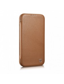 iCarer CE Premium Leather Folio Case iPhone 14 Pro Max Magnetic Flip Leather Folio Case MagSafe Brown (WMI14220716-BN)