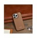 iCarer CE Premium Leather Folio Case iPhone 14 Pro Max Magnetic Flip Leather Folio Case MagSafe Brown (WMI14220716-BN)