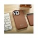 iCarer CE Premium Leather Folio Case iPhone 14 Pro Max Magnetic Flip Leather Folio Case MagSafe Brown (WMI14220716-BN)