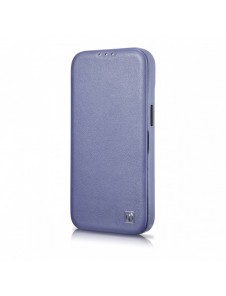 iCarer CE Premium Läder Foliofodral iPhone 14 Pro Max Magnetic Flip Läder Foliofodral MagSafe Ljuslila (WMI14220716-LP)
