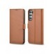 iCarer Haitang Läderplånboksfodral Läderfodral för Samsung Galaxy S22 + (S22 Plus) Plånboksfodral Brun (AKSM05BN)