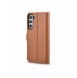 iCarer Haitang Läderplånboksfodral Läderfodral för Samsung Galaxy S22 + (S22 Plus) Plånboksfodral Brun (AKSM05BN)
