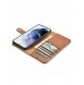 iCarer Haitang Läderplånboksfodral Läderfodral för Samsung Galaxy S22 + (S22 Plus) Plånboksfodral Brun (AKSM05BN)