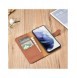 iCarer Haitang Läderplånboksfodral Läderfodral för Samsung Galaxy S22 + (S22 Plus) Plånboksfodral Brun (AKSM05BN)