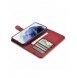 iCarer Haitang Läderplånboksfodral Läderfodral för Samsung Galaxy S22 + (S22 Plus) Plånboksfodral Röd (AKSM05RD)