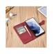 iCarer Haitang Läderplånboksfodral Läderfodral för Samsung Galaxy S22 + (S22 Plus) Plånboksfodral Röd (AKSM05RD)